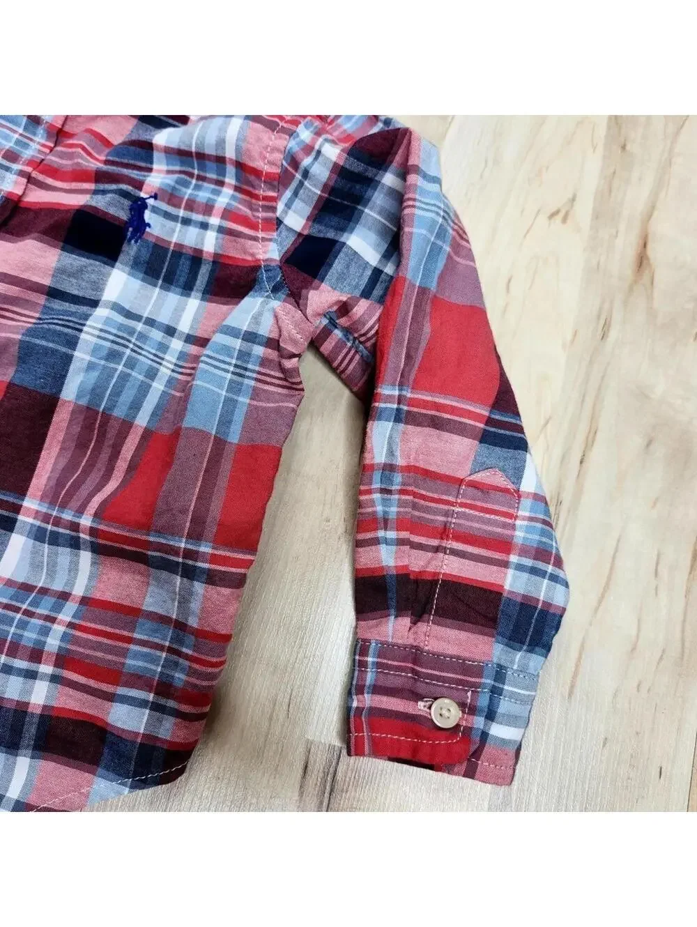 Ralph Lauren Boys' Red & Blue Plaid Button-Down Shirt
